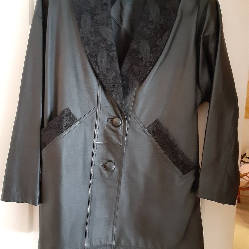 Preston and York Vintage leather jacket, black PS